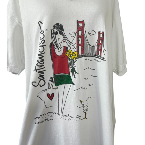 Emerson Street 100% Cotton Pajama Sleep Shirt "San Francisco" OS Cozy Lounge - Picture 2 of 13